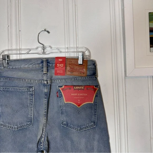 Levi's 510 Warp Stretch Jeans 32 x 30 NWT Medium Wash - Picture 4 of 5